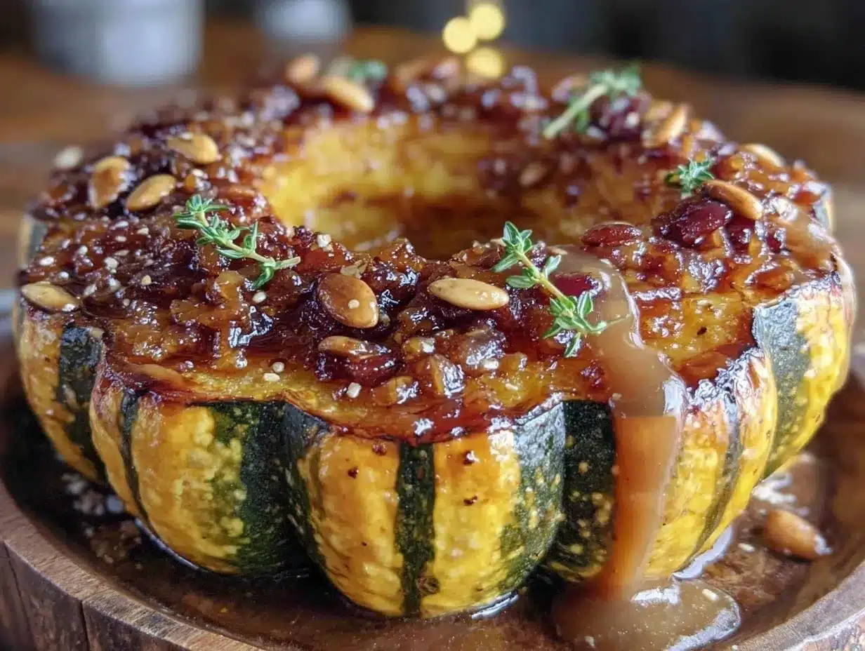 carnival squash with maple tahini drizzle preparation steps