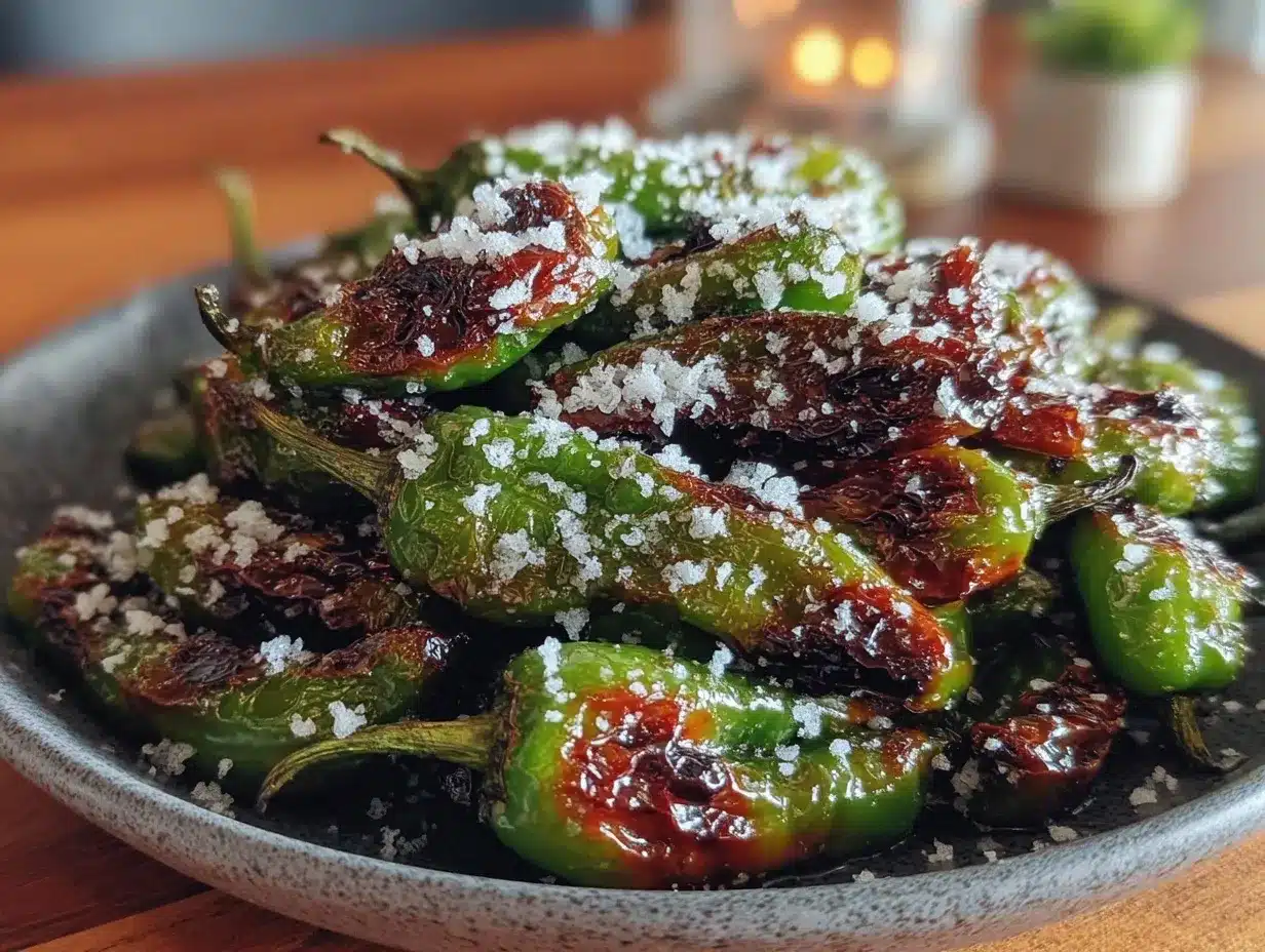 charred shishito peppers preparation steps