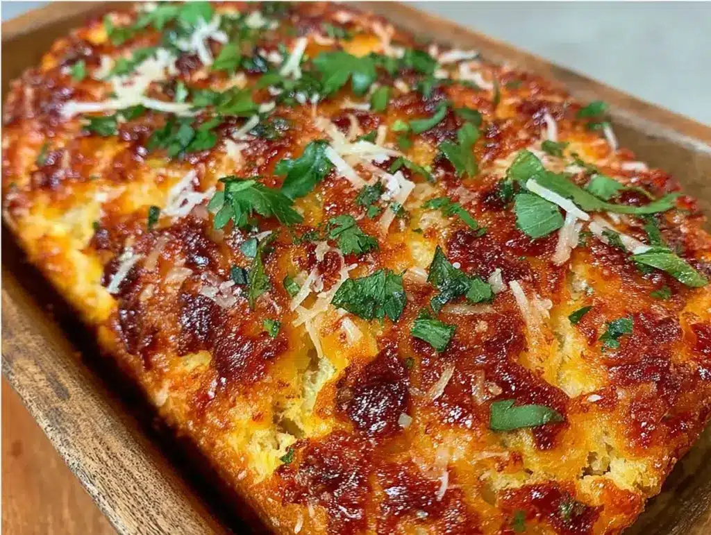 cheesy garlic bread focaccia - featured image