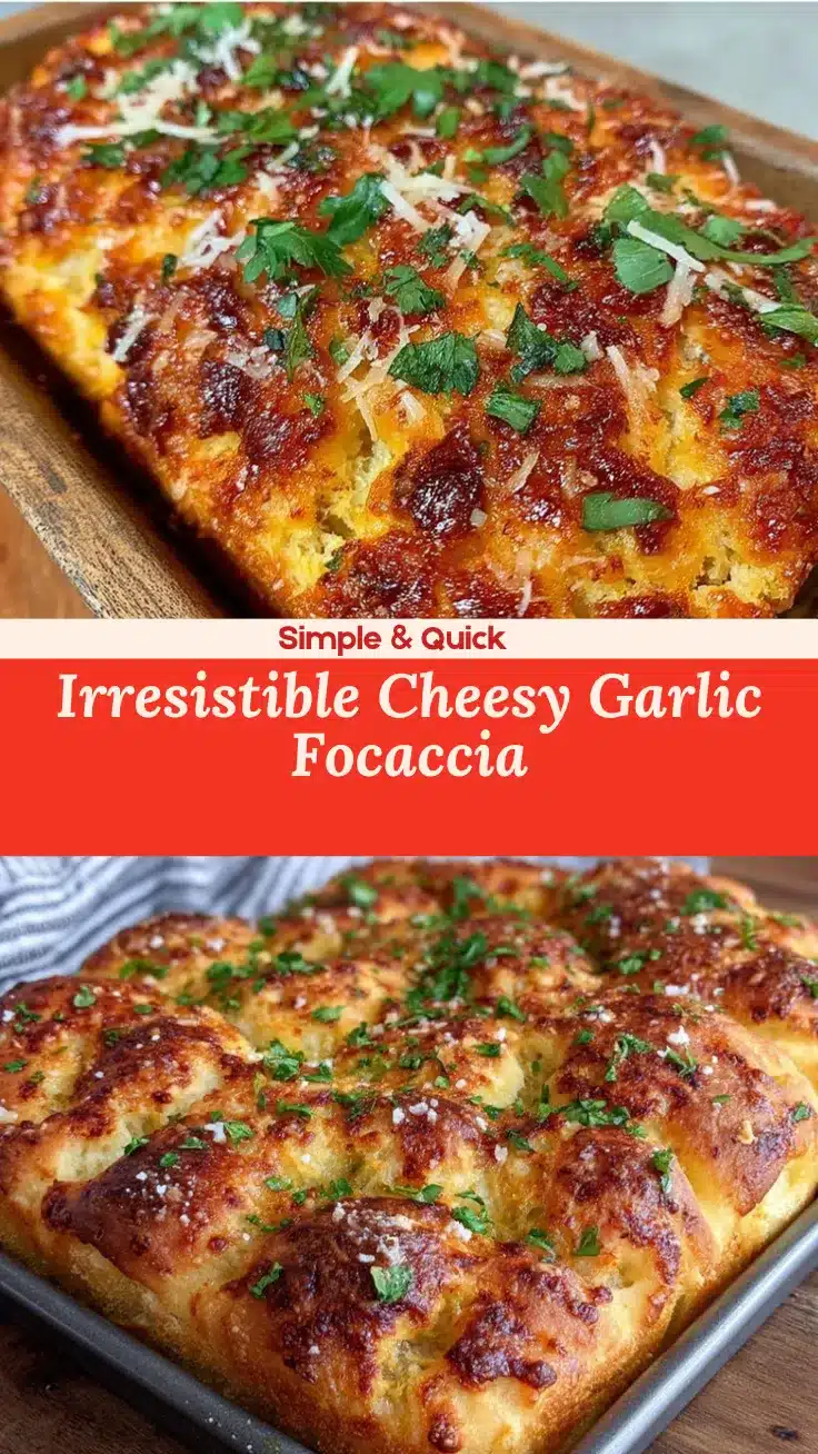 cheesy garlic bread focaccia recipe