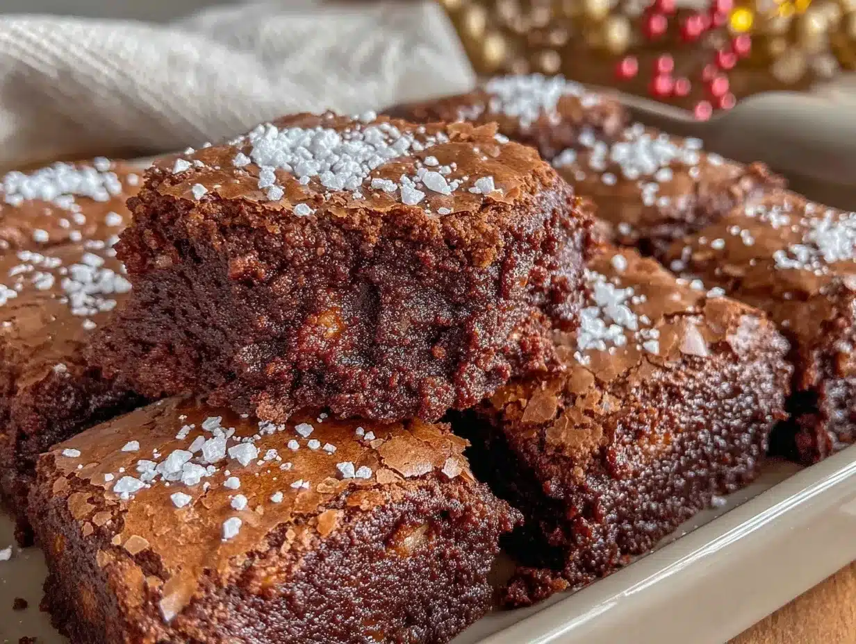 chewy gingerbread brownies preparation steps