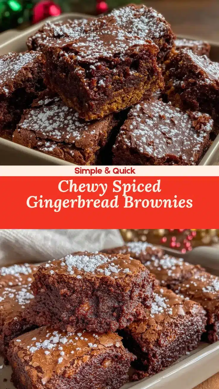 chewy gingerbread brownies recipe