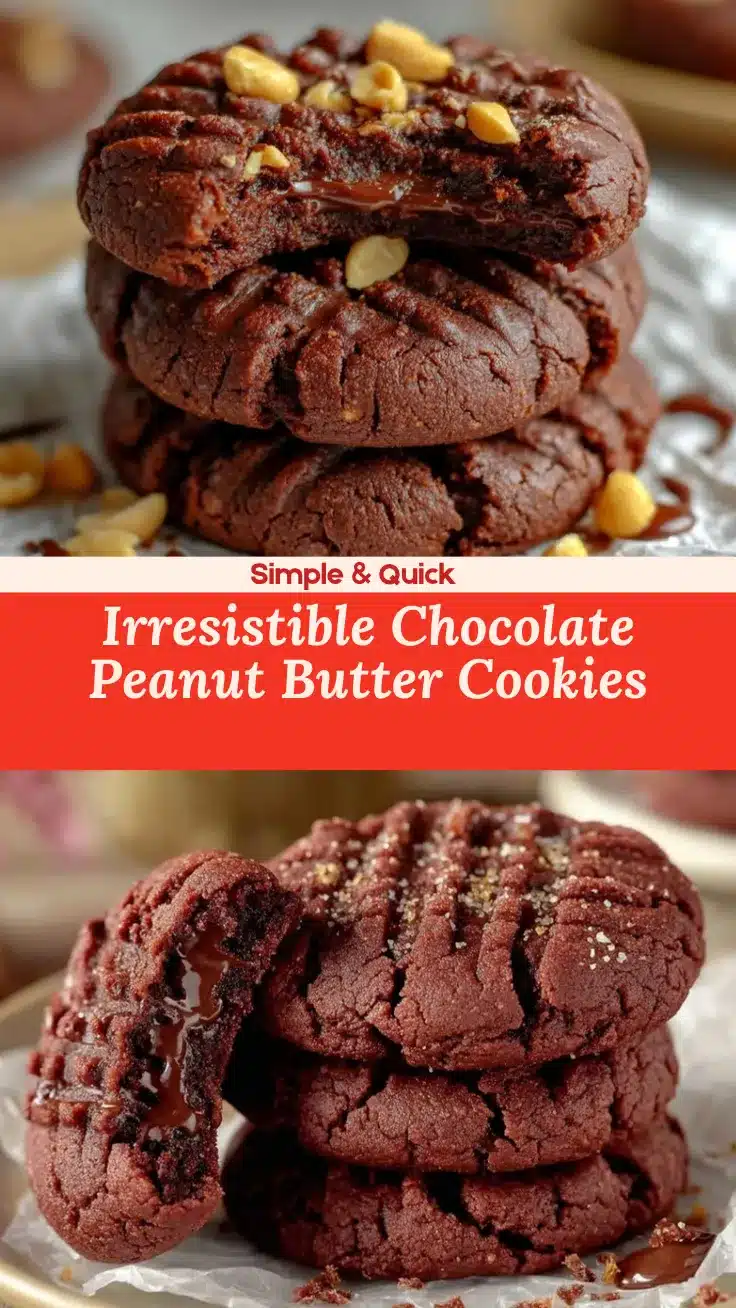 chocolate peanut butter cookies recipe