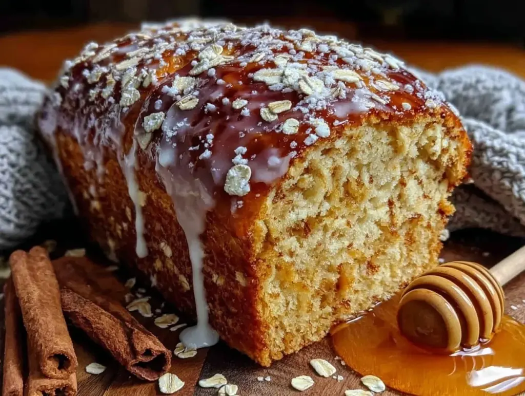 cinnamon honey oat bread - featured image