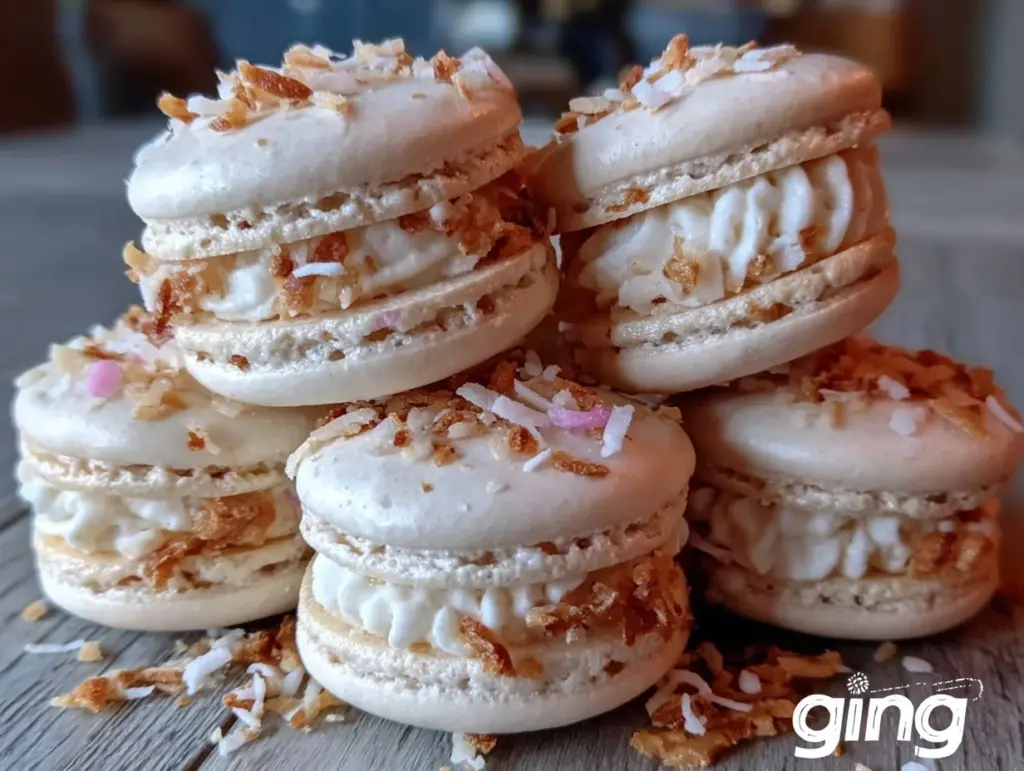 Coconut Cream Pie Macarons - featured image