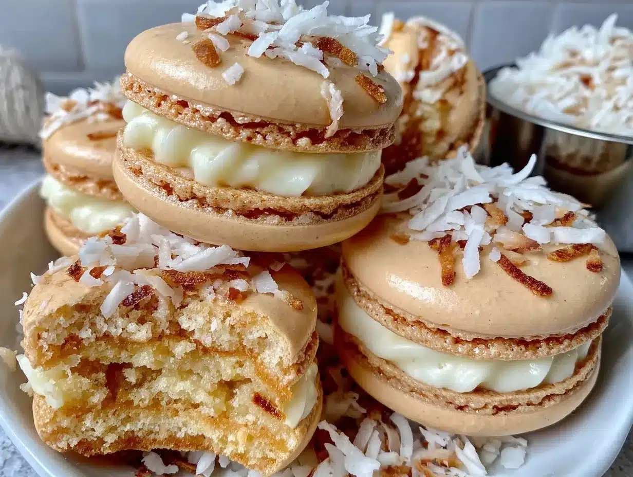 coconut macarons preparation steps