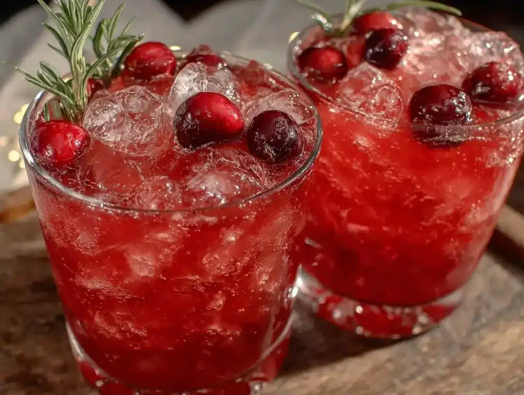 Cranberry Rosemary Christmas Cocktail - featured image