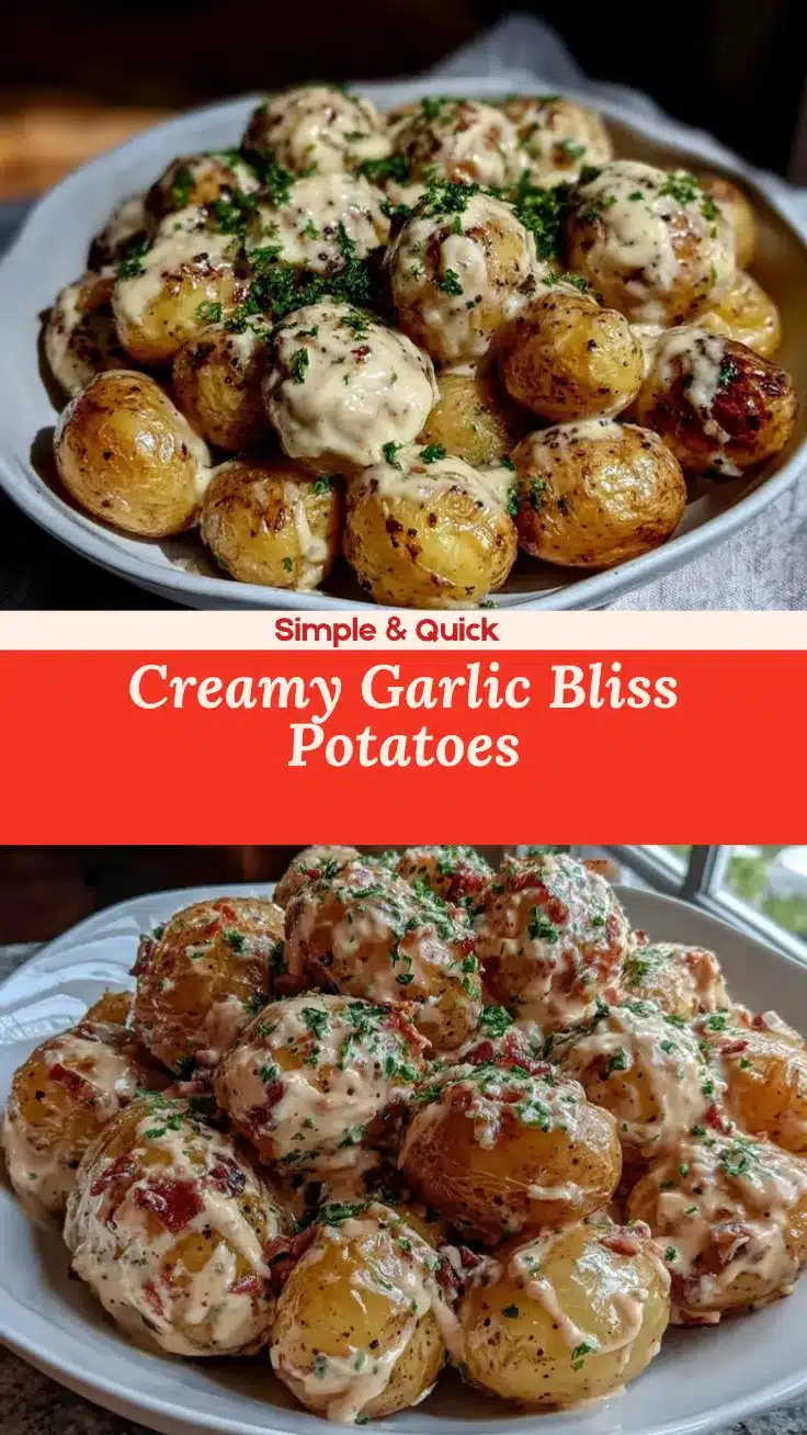 creamy garlic sauce baby potatoes recipe