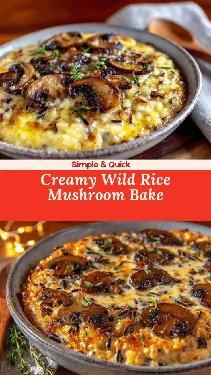 creamy mushroom and wild rice casserole recipe
