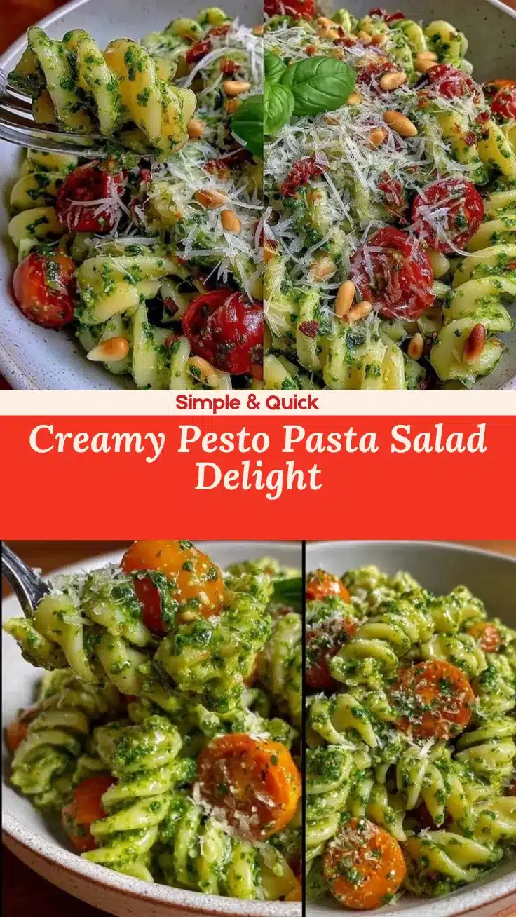 creamy pesto pasta salad recipe