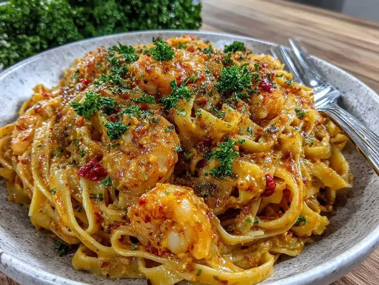 creamy red pepper Alfredo sauce preparation steps