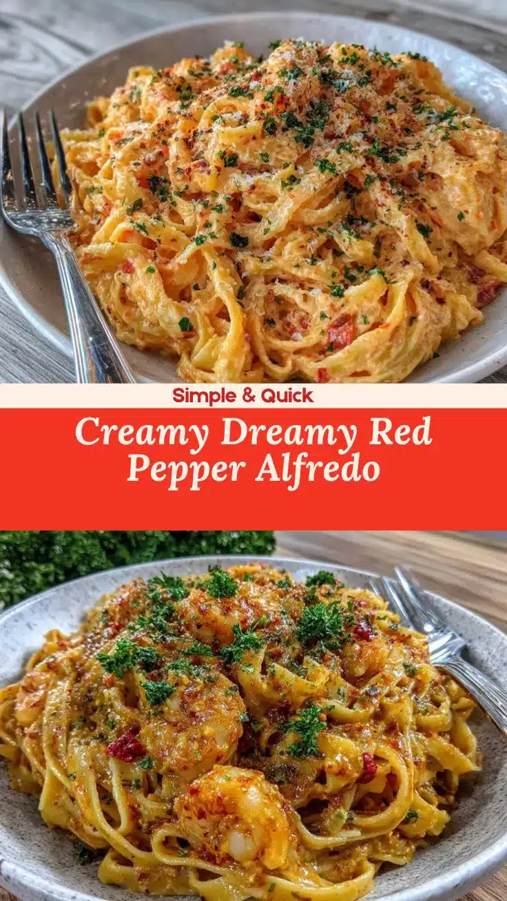 creamy red pepper Alfredo sauce recipe