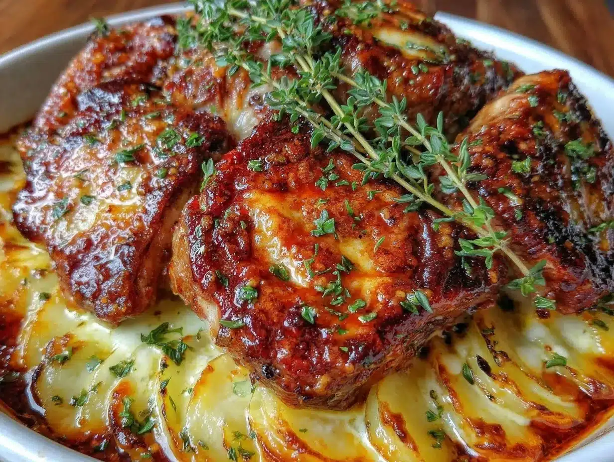 creamy smothered pork chop casserole preparation steps
