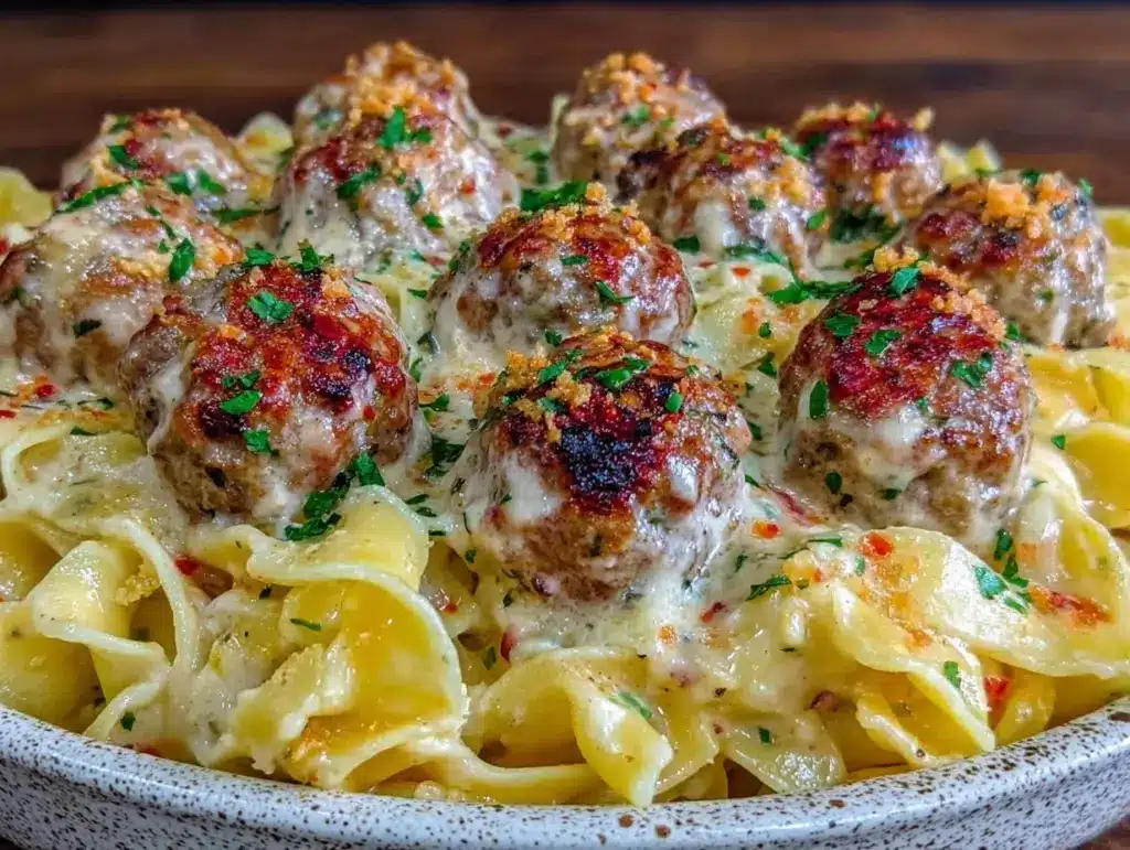 creamy Swedish meatball bake - featured image