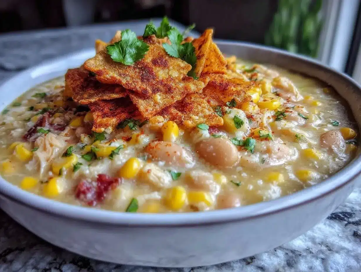creamy white chicken chili preparation steps