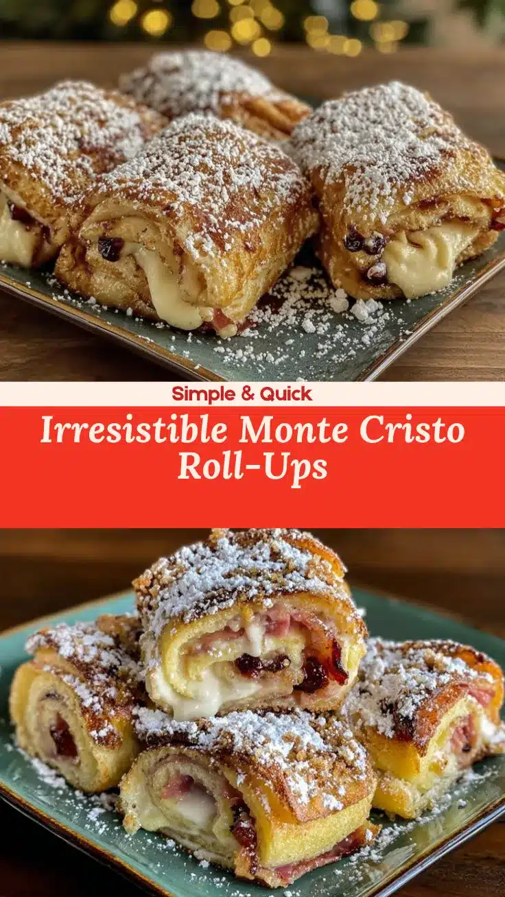 Crispy Monte Cristo Roll-Ups recipe