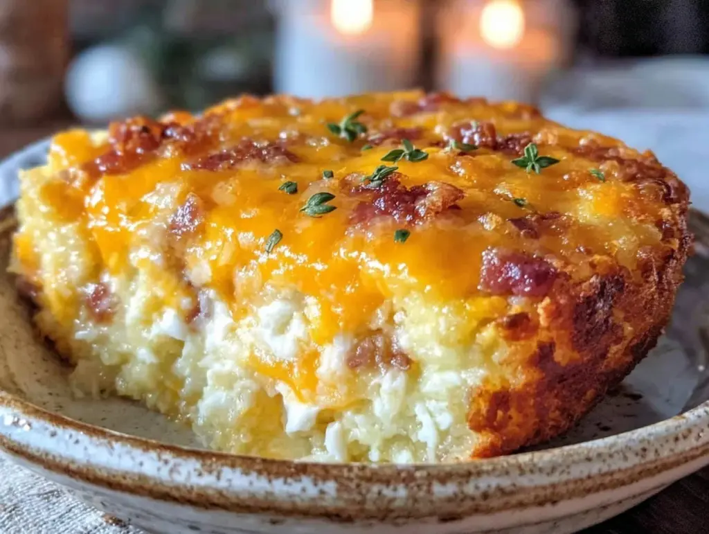 crockpot cheesy hash brown casserole - featured image