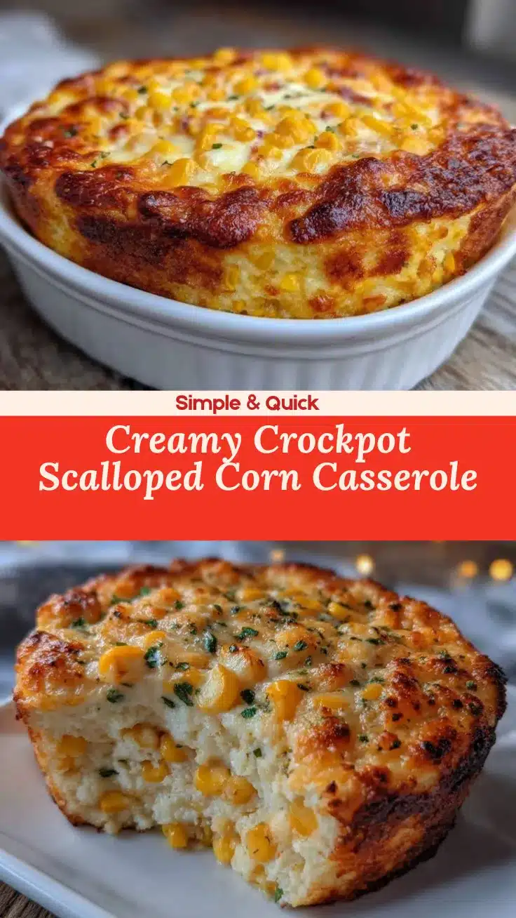 crockpot scalloped corn casserole recipe