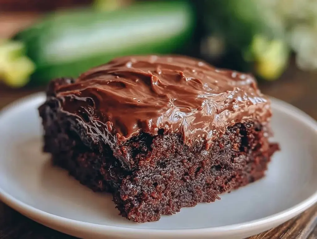 fudgy chocolate zucchini brownies - featured image