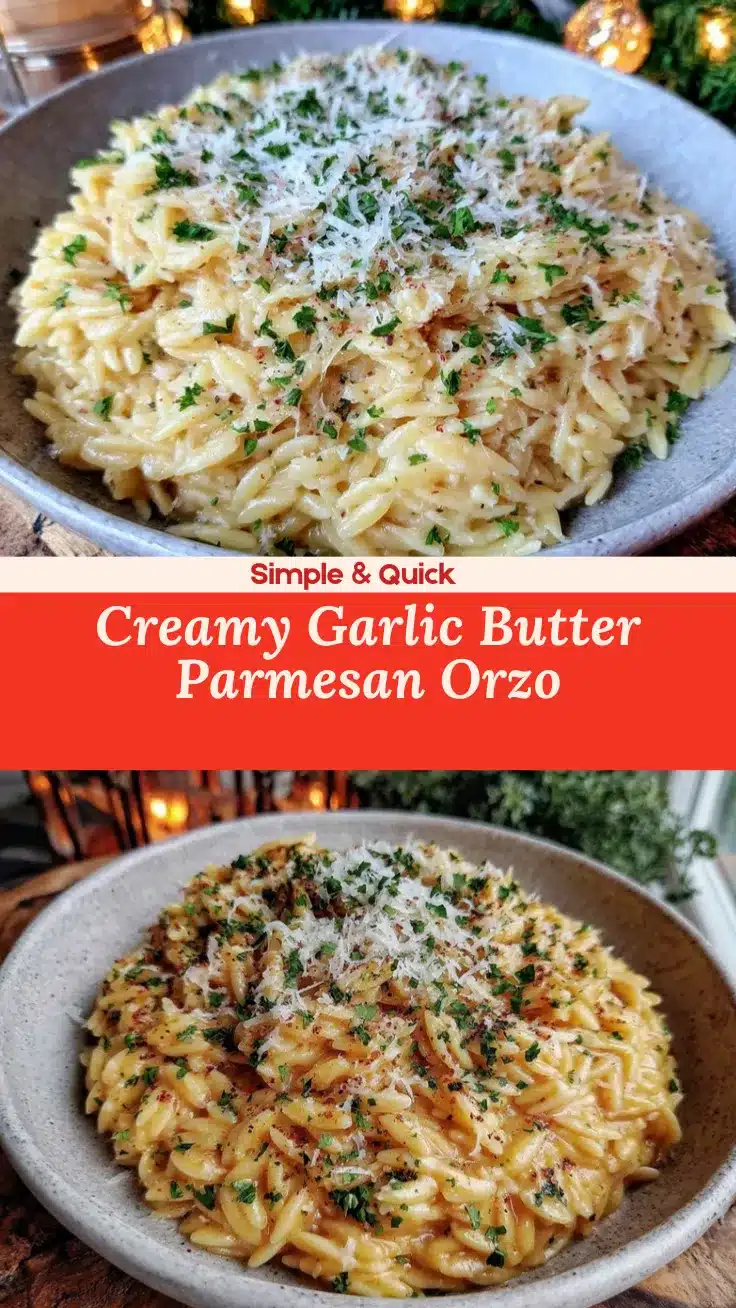 garlic butter orzo with parmesan recipe