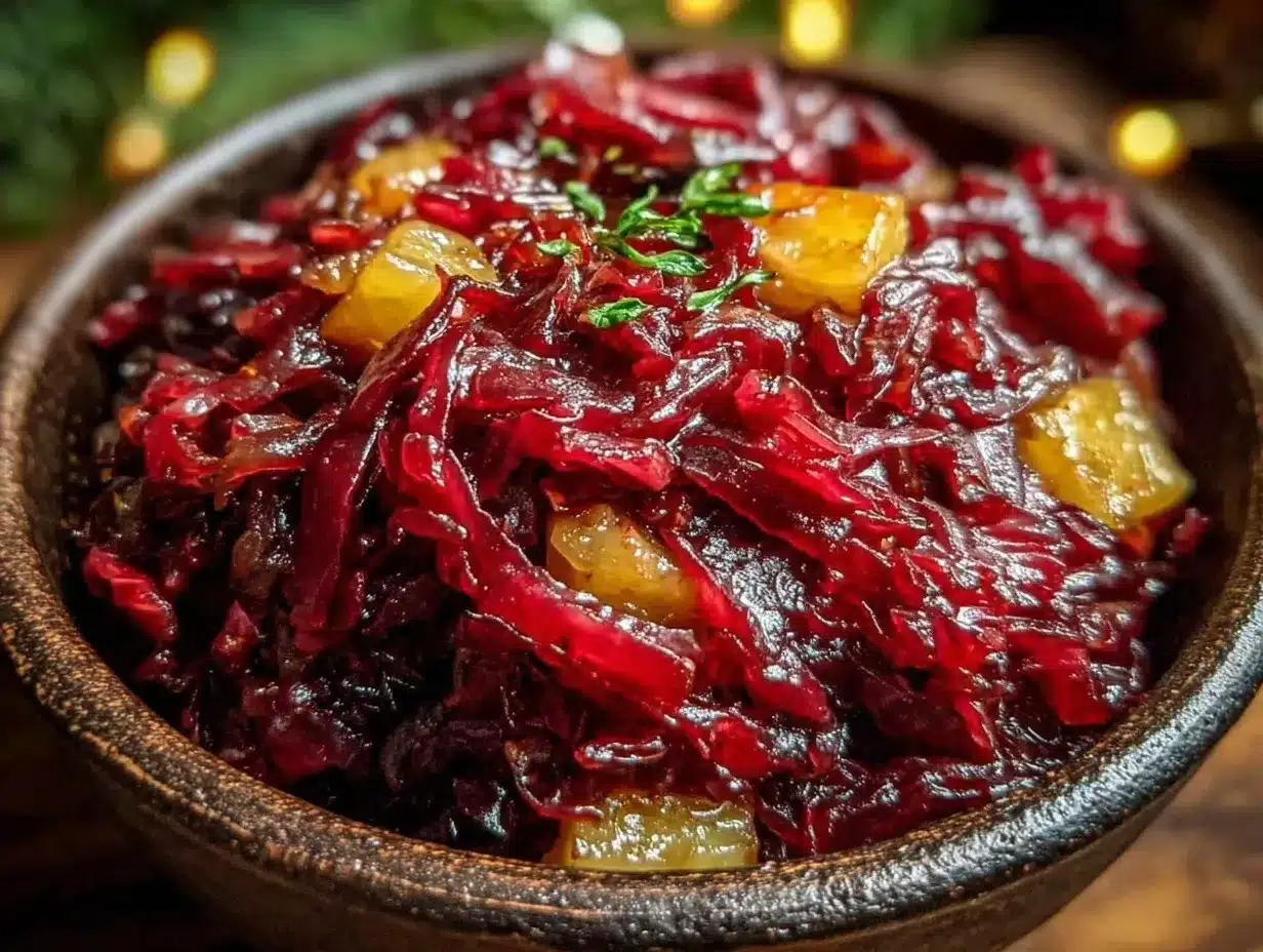 german-style sweet and sour red cabbage preparation steps
