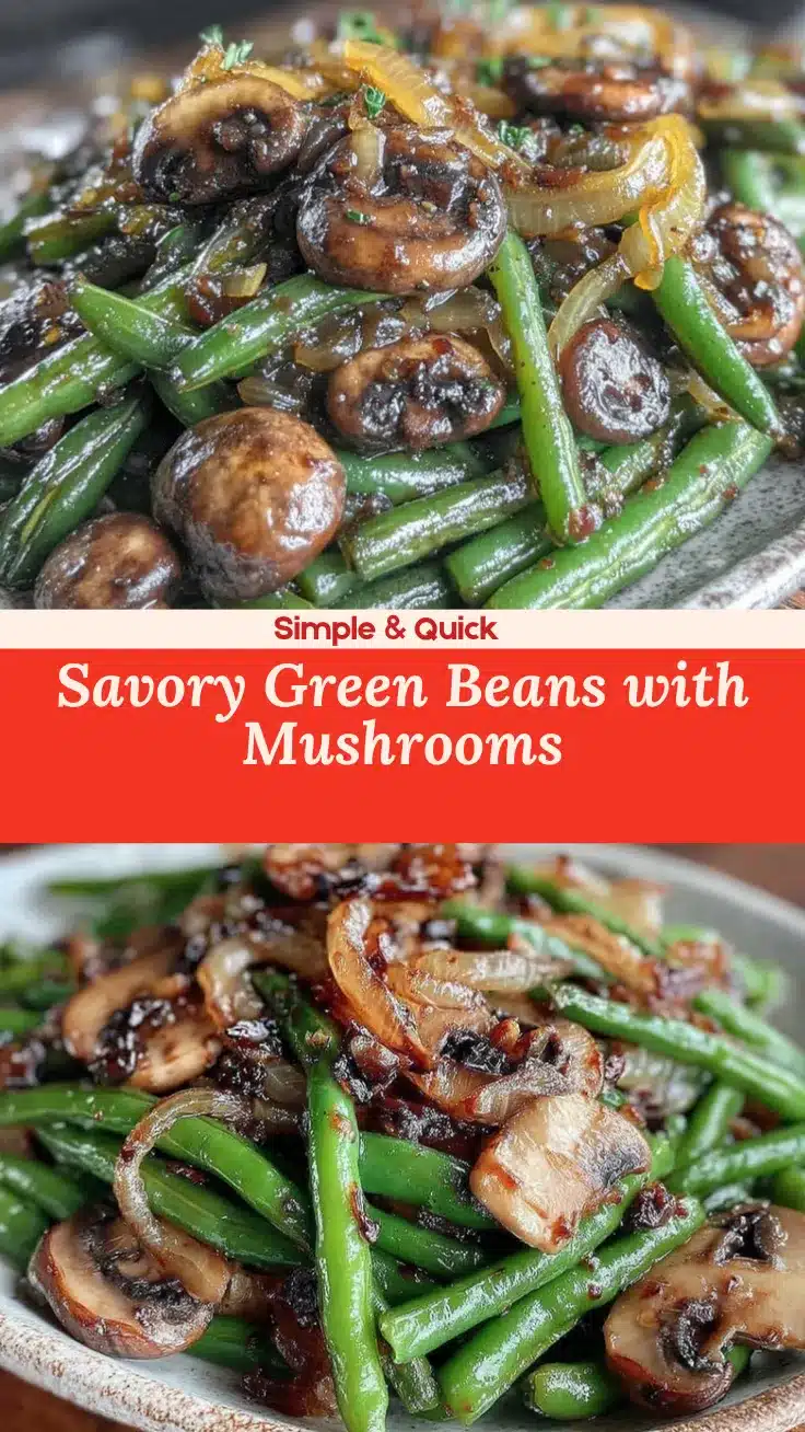green beans with caramelized shallots and mushrooms recipe