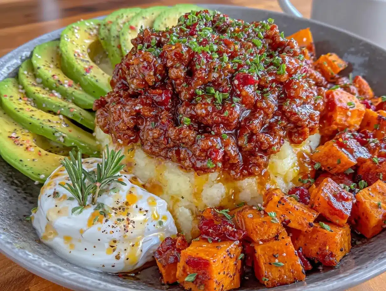 ground beef hot honey bowl preparation steps