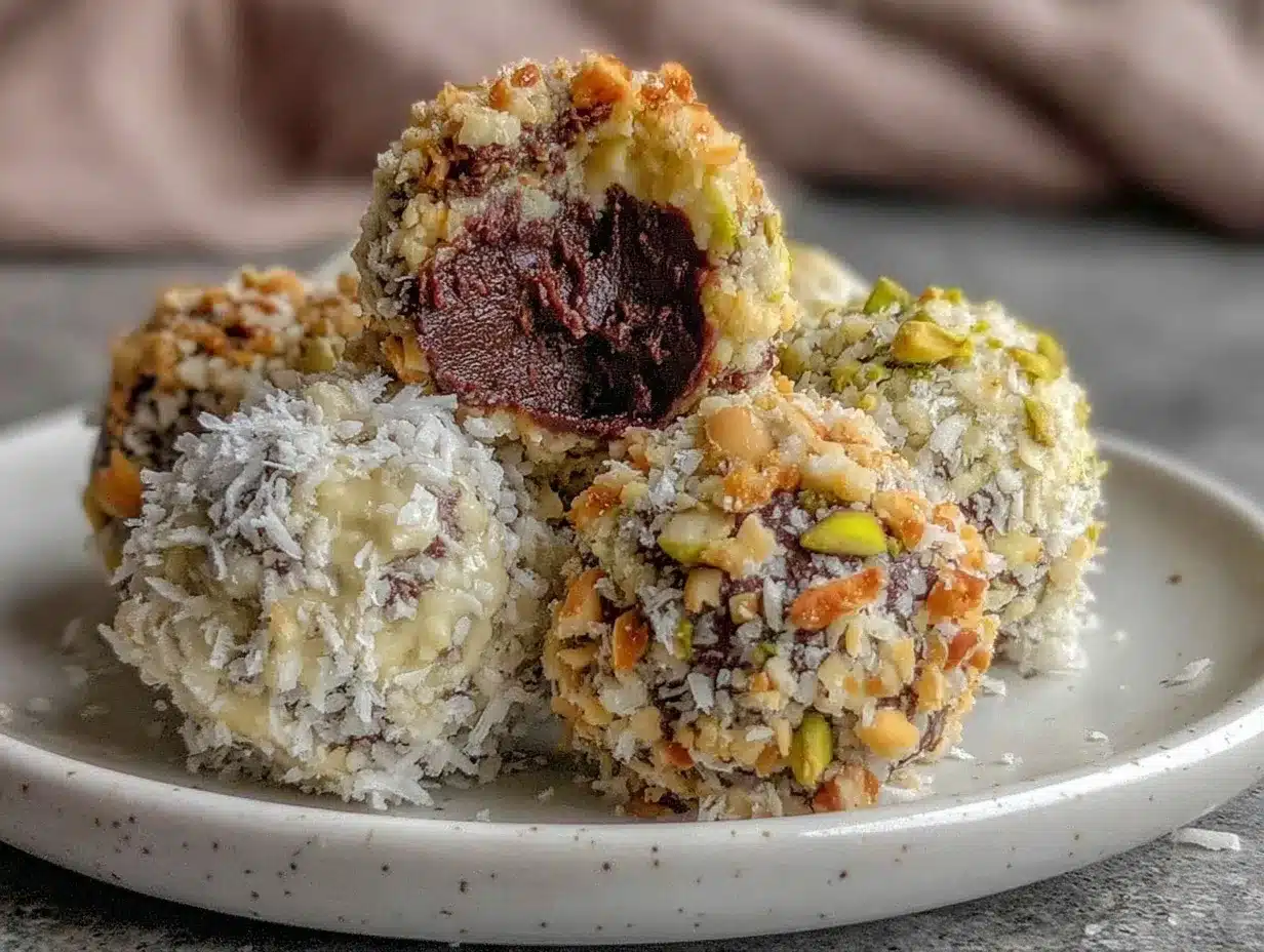 Healthy Chocolate Chickpea Truffles preparation steps
