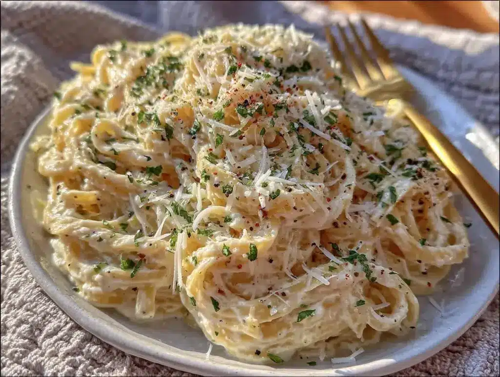 Healthy Greek Yogurt Alfredo - featured image