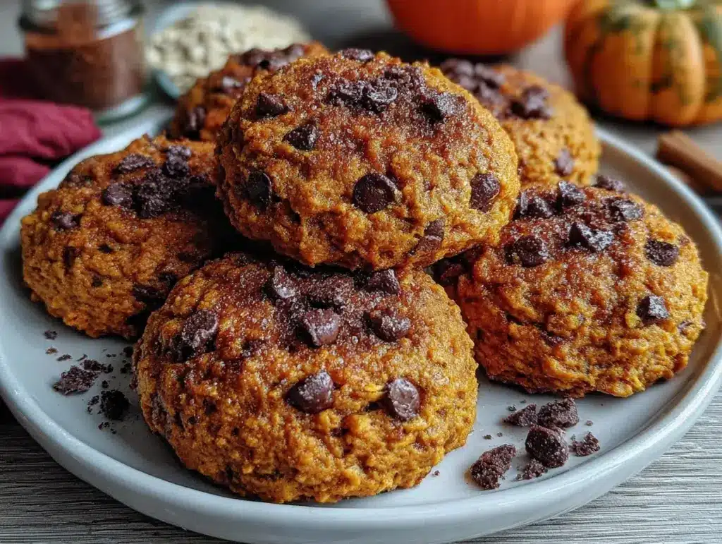 healthy pumpkin oatmeal cookies - featured image