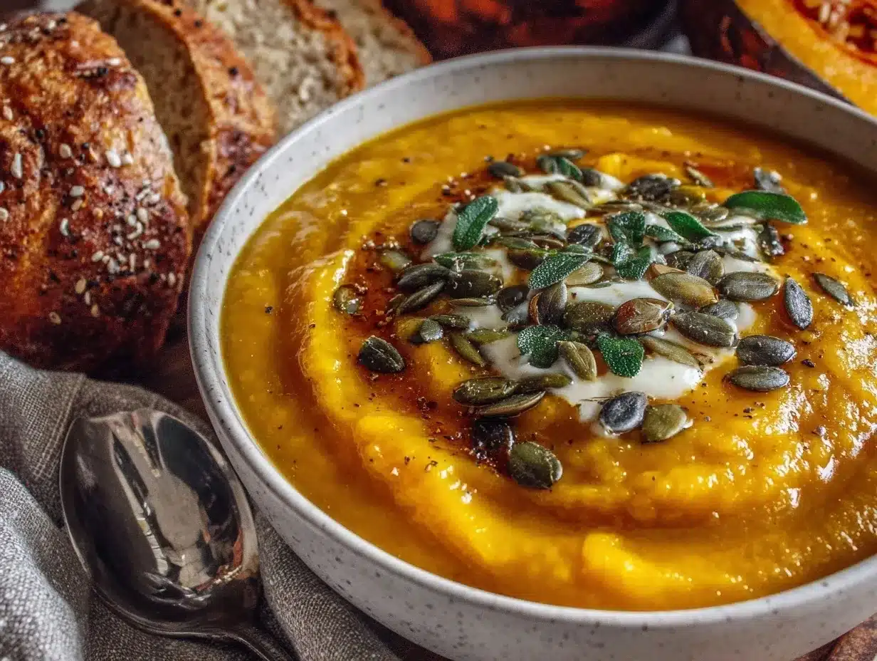 Instant Pot butternut squash soup preparation steps