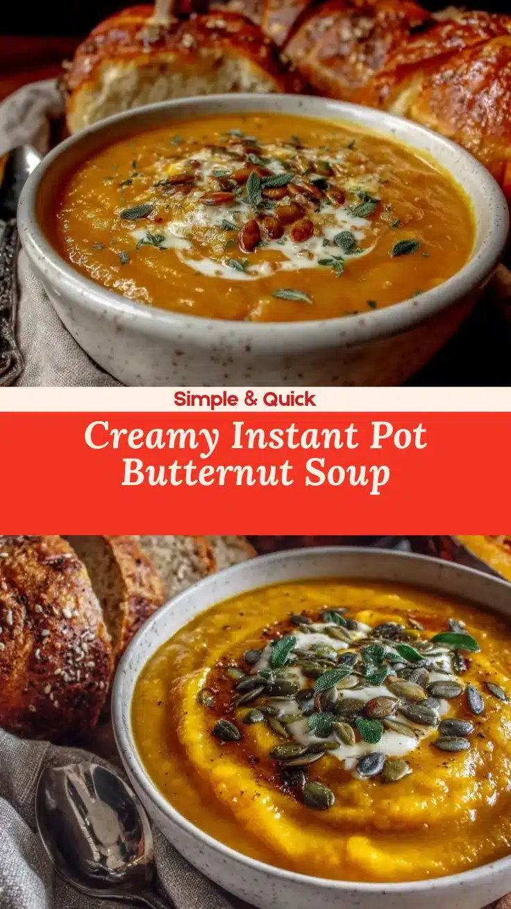 Instant Pot butternut squash soup recipe