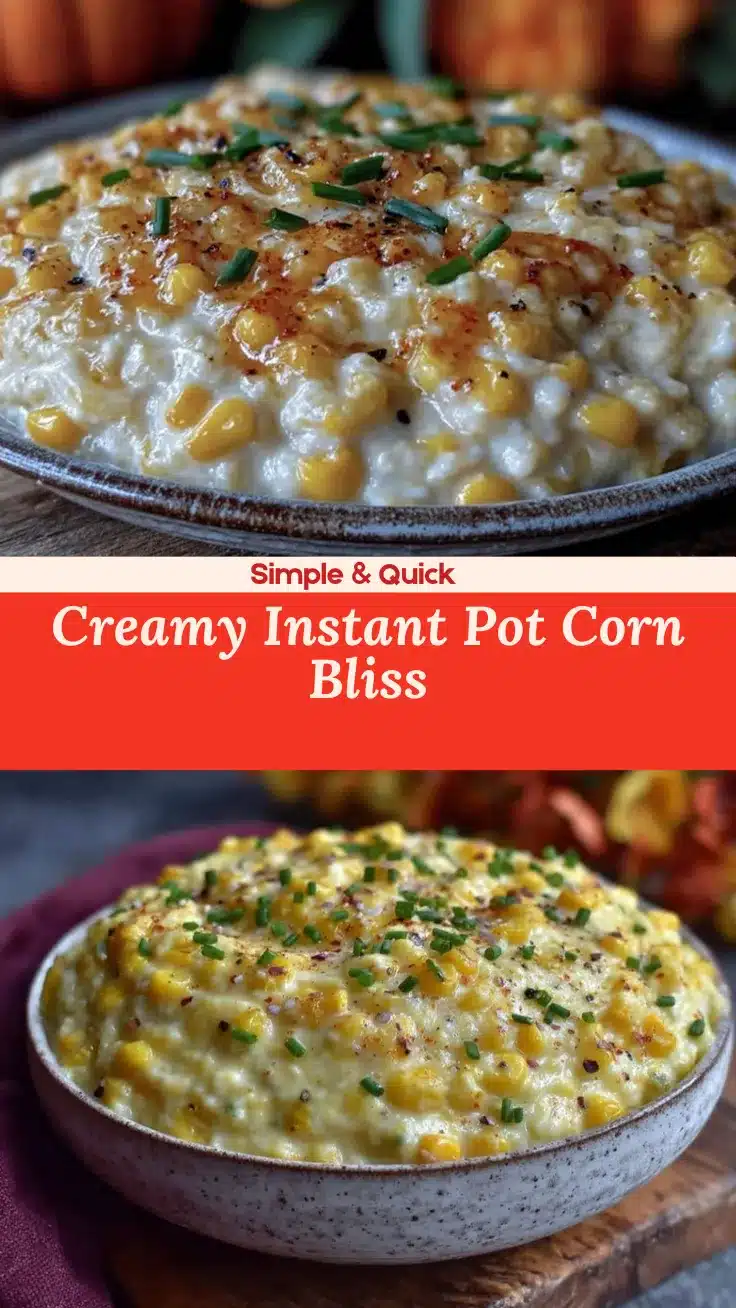 Instant Pot creamed corn recipe