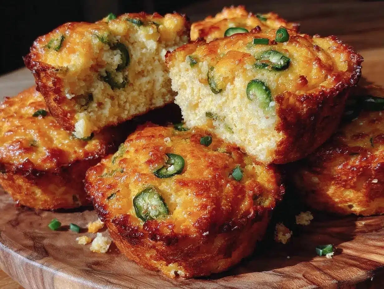 jalapeño cheddar cornbread muffins preparation steps