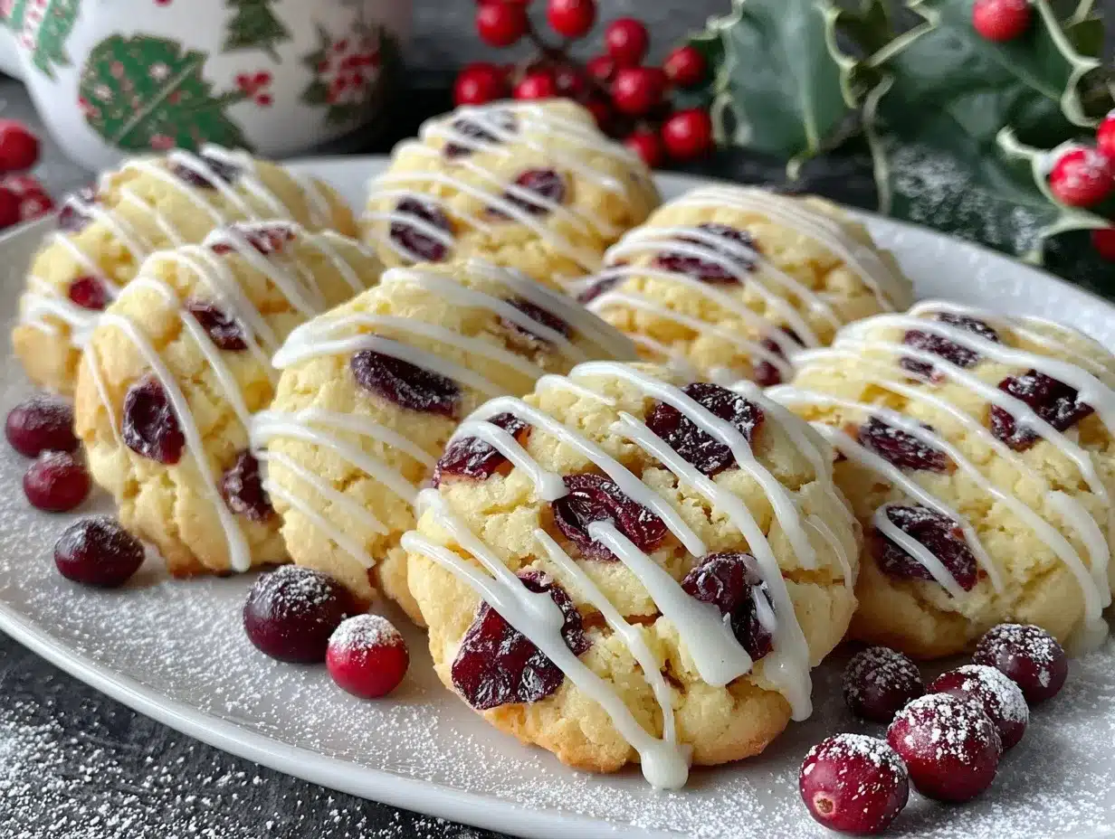 lemon cranberry cookies preparation steps