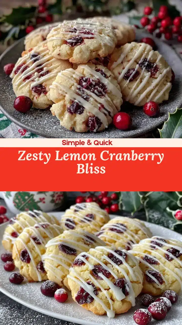lemon cranberry cookies recipe