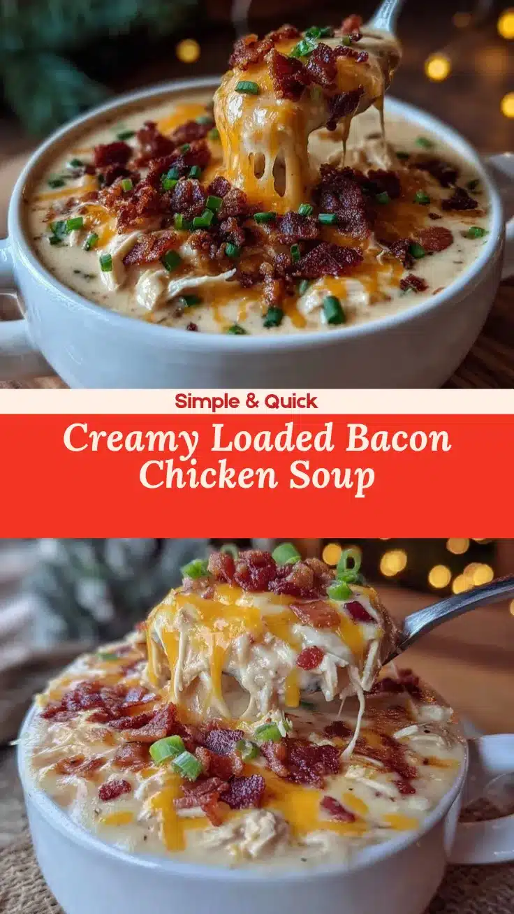 Loaded Bacon Chicken Cheddar Soup recipe