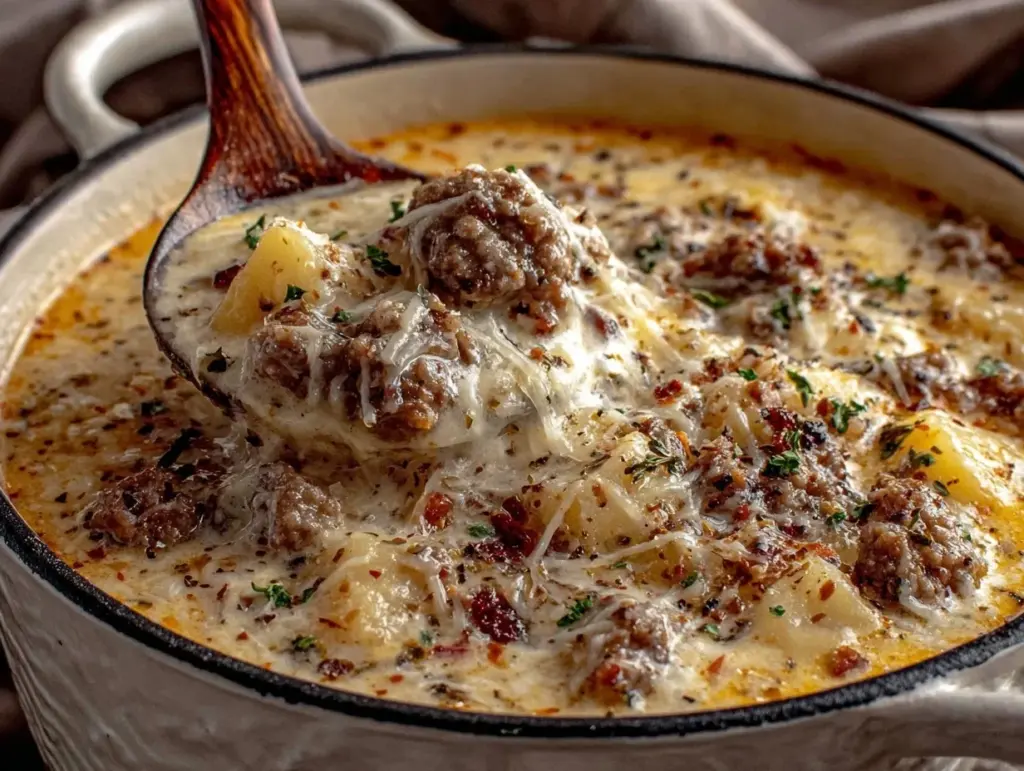 Loaded Creamy Sausage Potato Soup - featured image