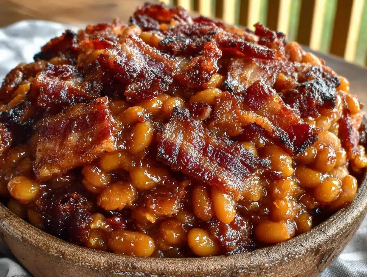 maple baked beans with bacon preparation steps