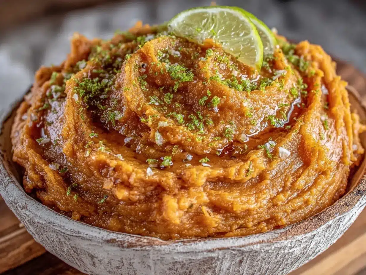 mashed sweet potatoes with coconut milk and lime preparation steps