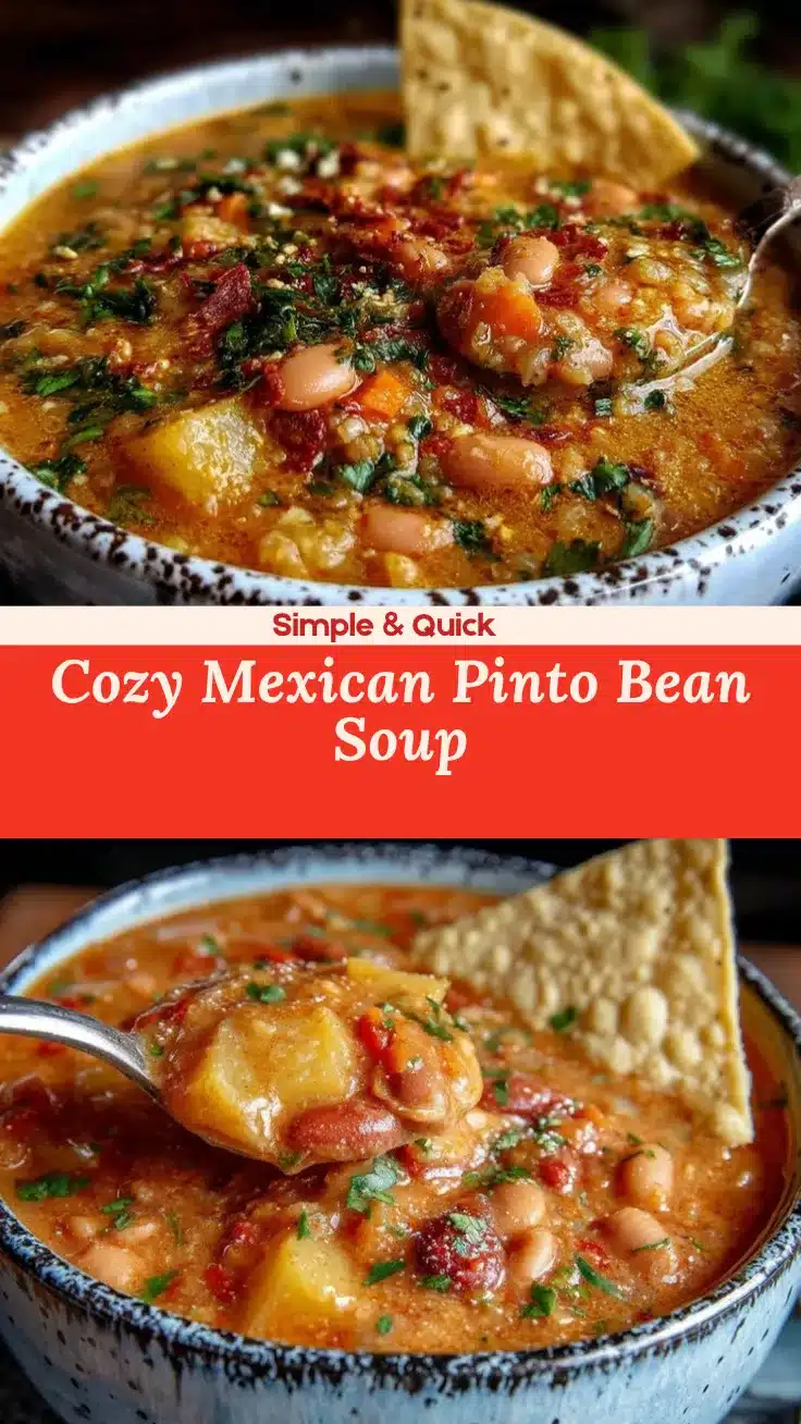 Mexican pinto bean soup recipe