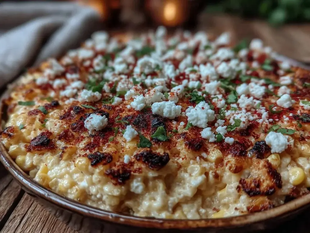 mexican street corn casserole - featured image