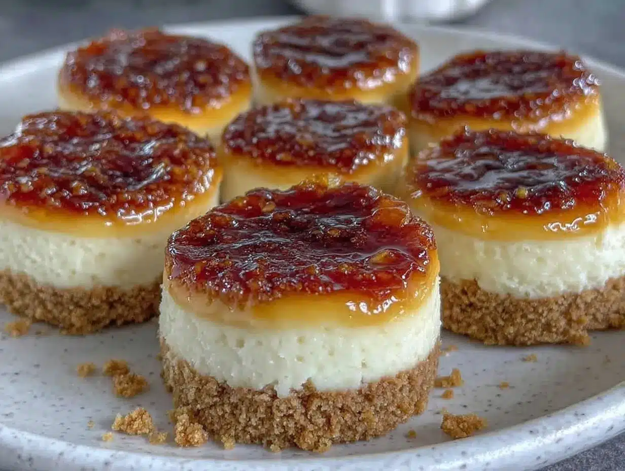 mini creme brulee cheesecakes preparation steps