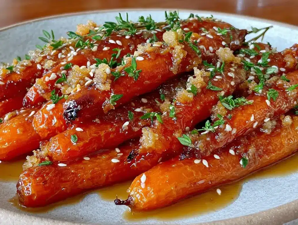 miso glazed roasted carrots - featured image