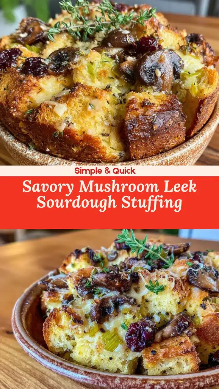 mushroom and leek sourdough stuffing recipe
