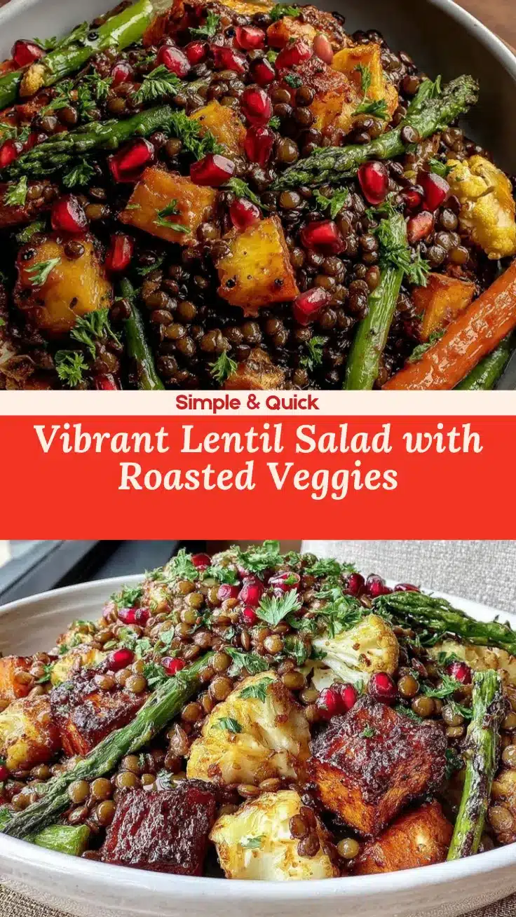 nourishing lentil salad with roasted vegetables recipe