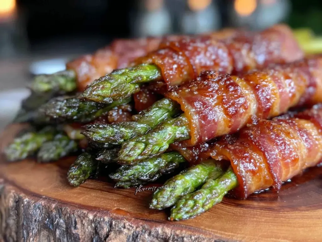 pancetta-wrapped asparagus bundles - featured image