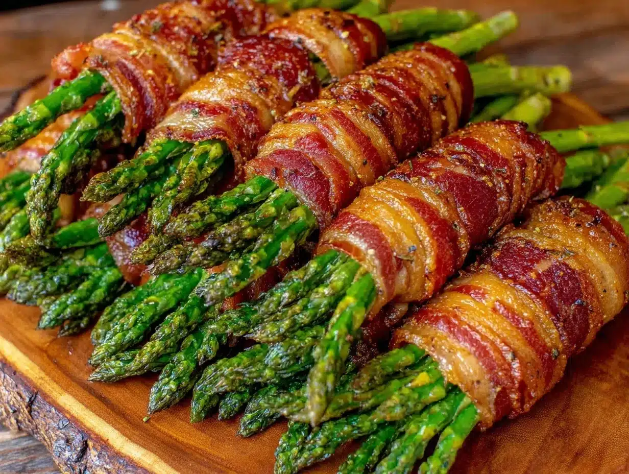 pancetta-wrapped asparagus bundles preparation steps