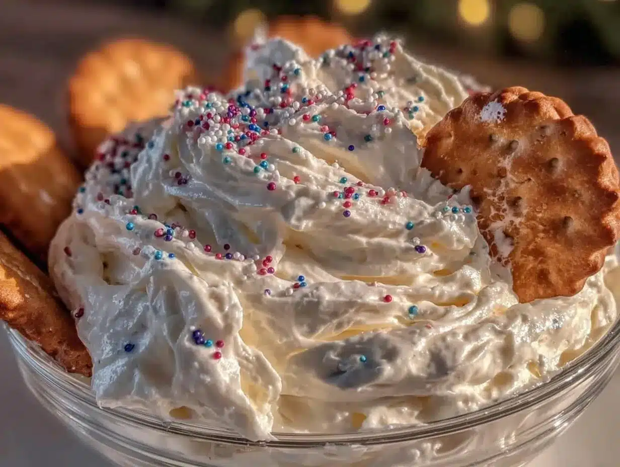 Patriotic Funfetti Cheesecake Dip preparation steps