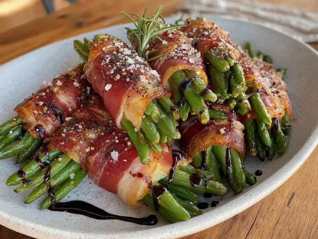 prosciutto-wrapped green beans - featured image